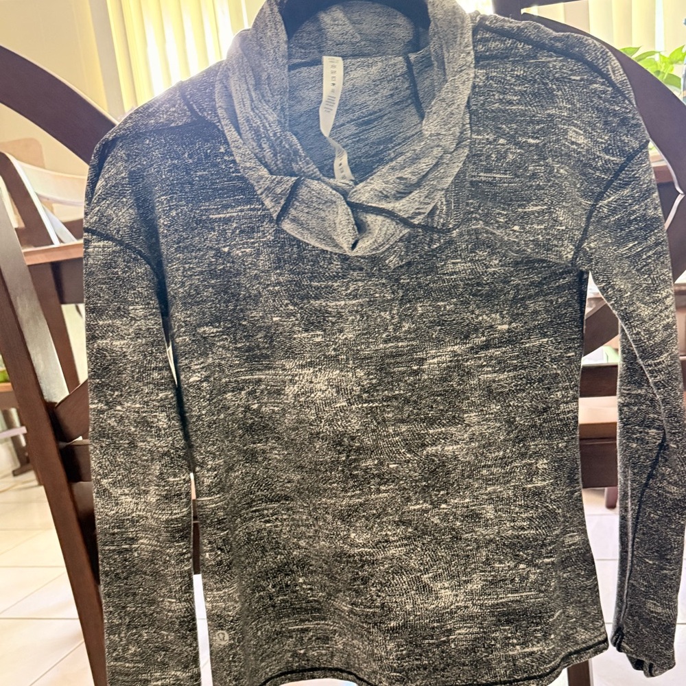 lululemon athletica Black and white Cowl Neck Top